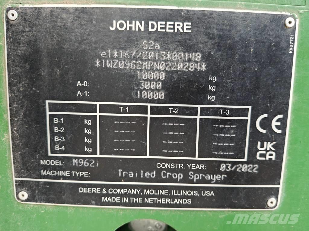 John Deere M 962 i Trailed sprayers