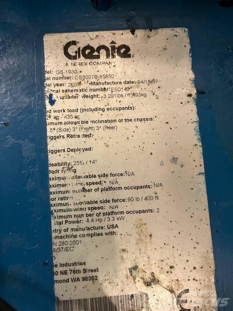 Genie GS 1930 Scissor lifts
