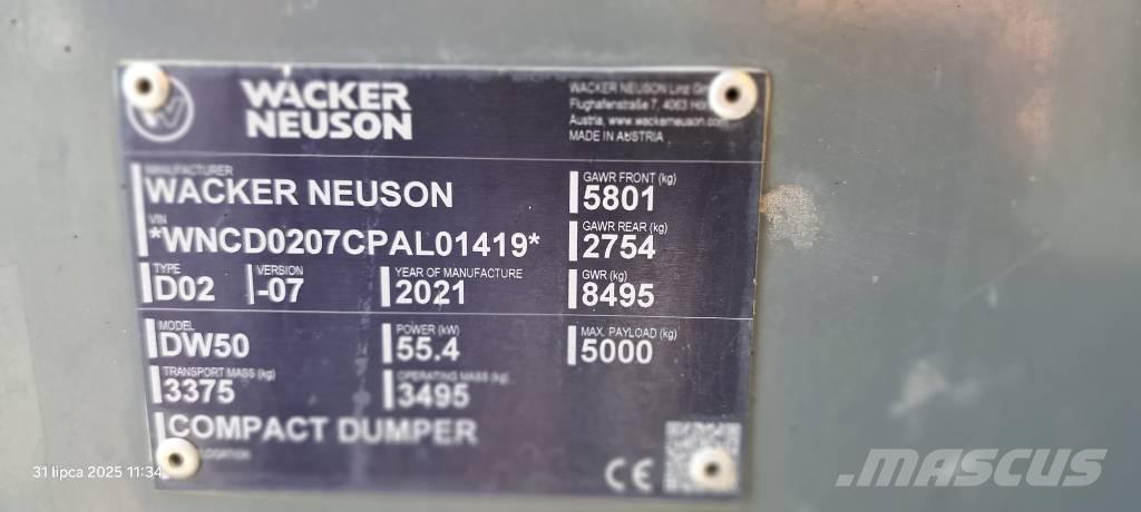 Wacker Neuson DW 50 Site dumpers