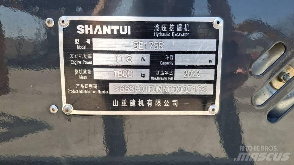 Shantui SE 17 SR Mini excavators < 7t (Mini diggers)