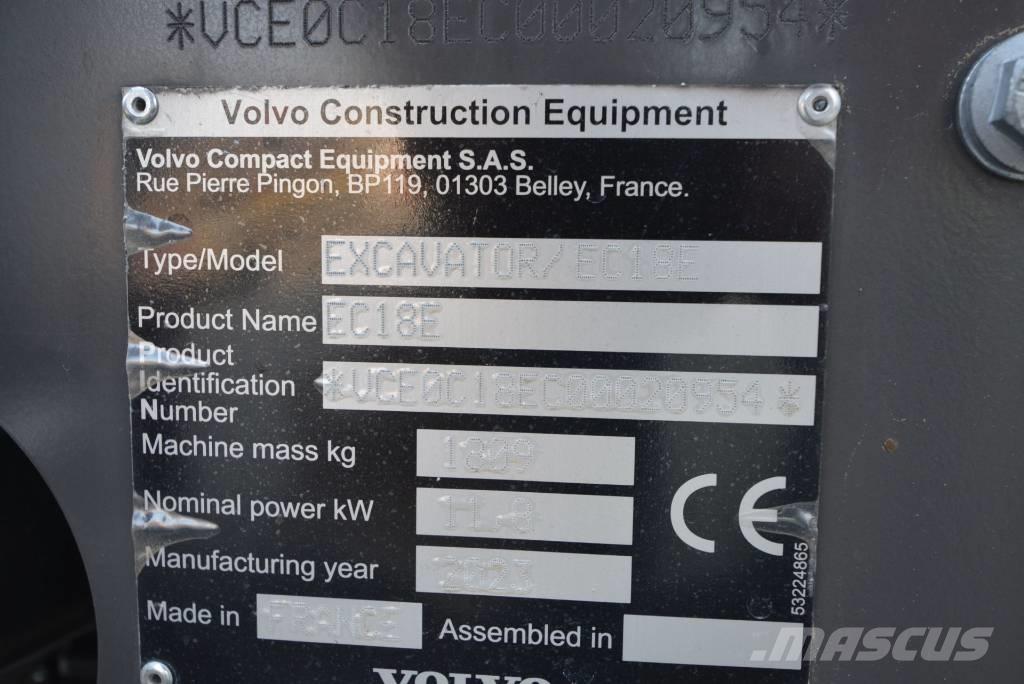 Volvo EC 18 E Mini excavators < 7t (Mini diggers)