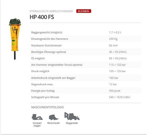 Indeco HP 400 FS Hammers / Breakers