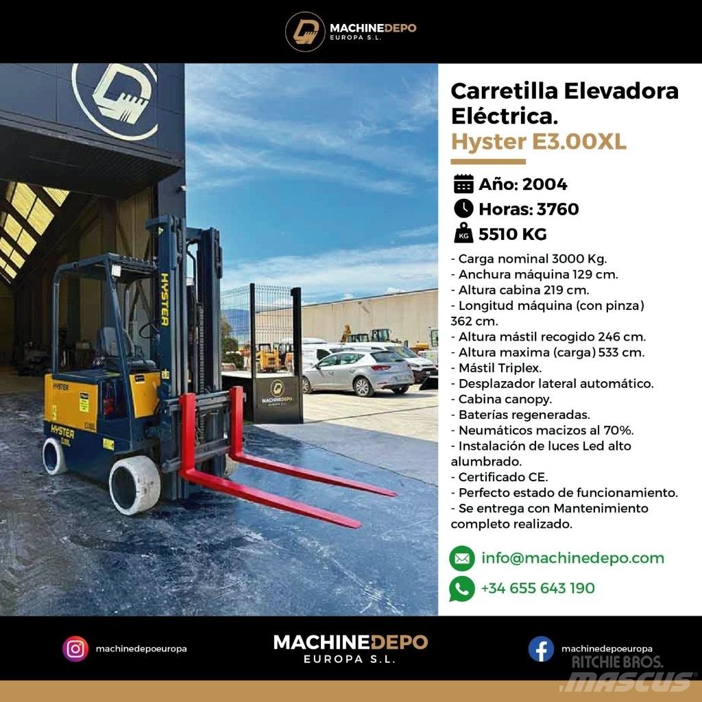 Hyster E3.00XL Electric forklift trucks