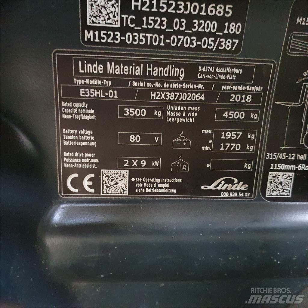 Linde E35HL Electric forklift trucks