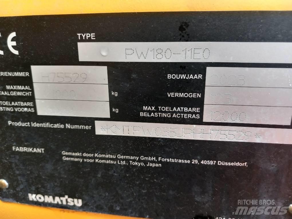 Komatsu PW180-11E0 Wheeled excavators