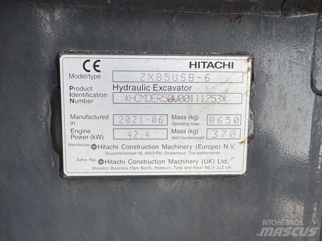 Hitachi ZX 85 US-6 Mini excavators  7t - 12t