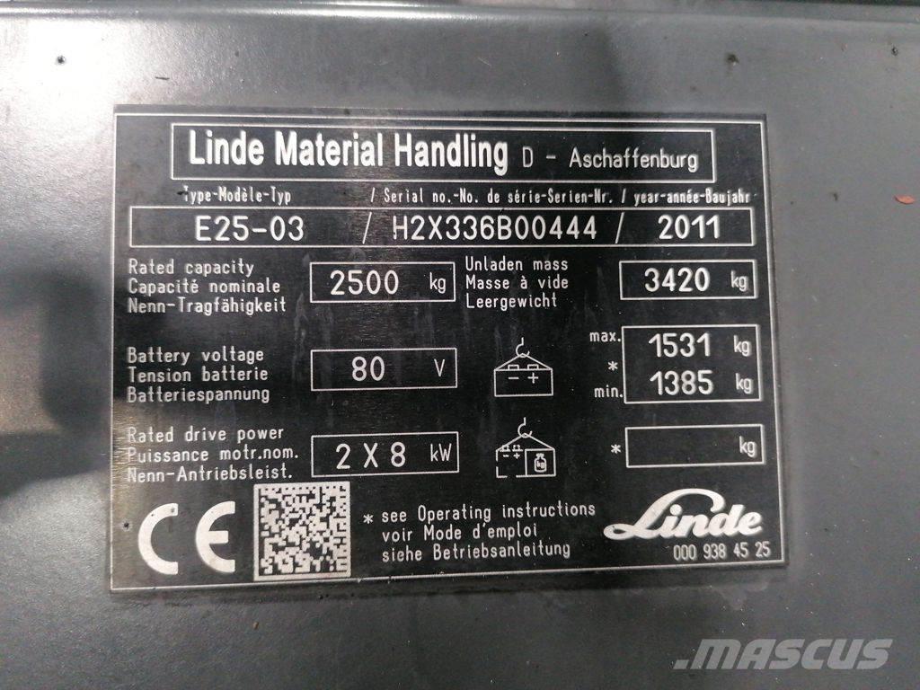 Linde E25-03 Electric forklift trucks