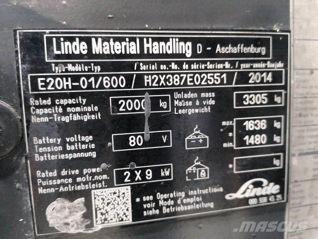 Linde E20H-01/600 Electric forklift trucks