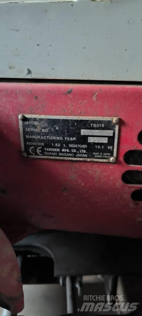 Takeuchi TB016 Mini excavators < 7t (Mini diggers)