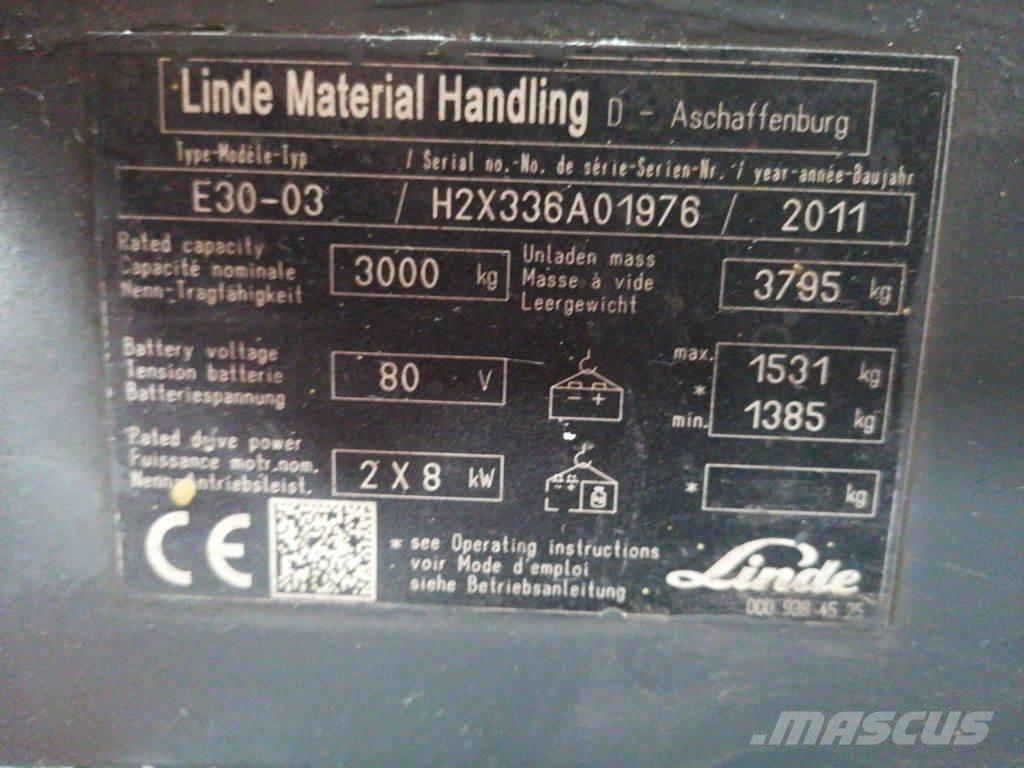 Linde E30-03 Electric forklift trucks
