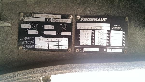 Fruehauf T36 Curtain sider semi-trailers