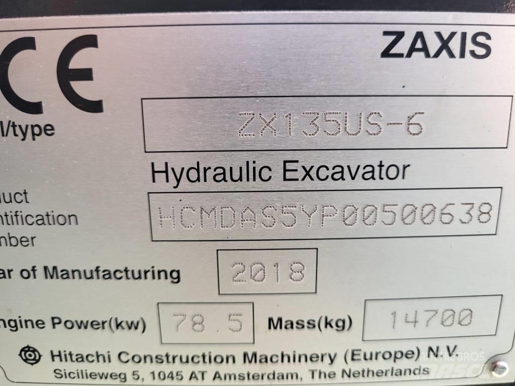 Hitachi ZX 135 US-6 Crawler excavators