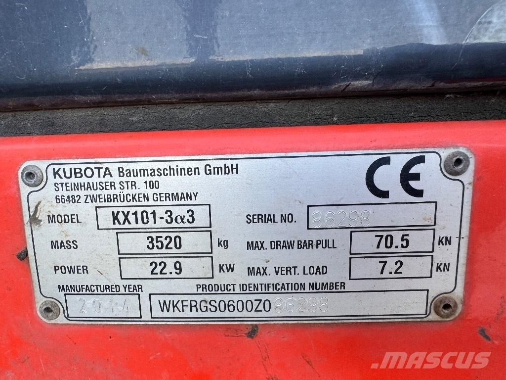 Kubota KX 101-3 A 3 Mini excavators < 7t (Mini diggers)