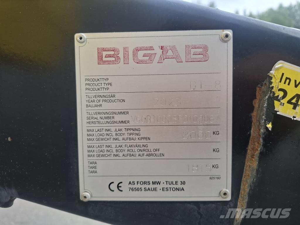 Bigab BT 8 Tipper trailers