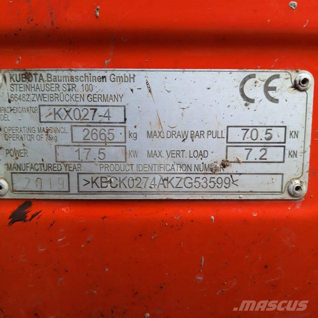 Kubota KX 027-4 Mini excavators < 7t (Mini diggers)
