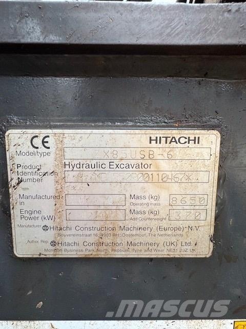 Hitachi ZX 85 USB-6 Mini excavators  7t - 12t