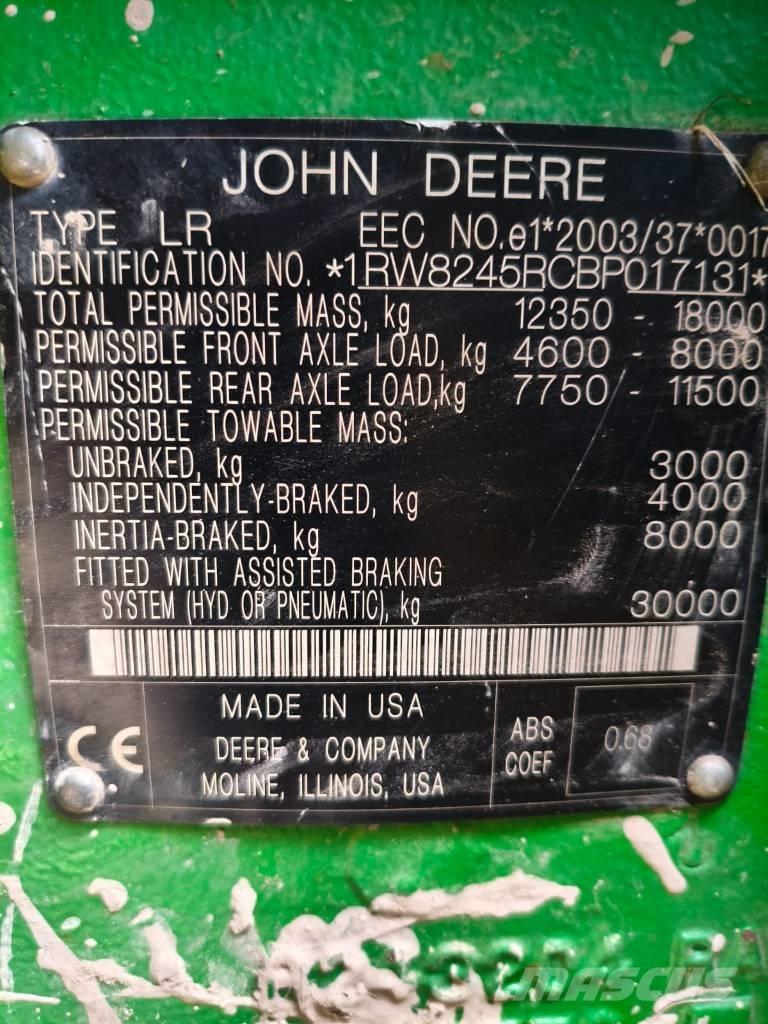John Deere 8245 R Tractors