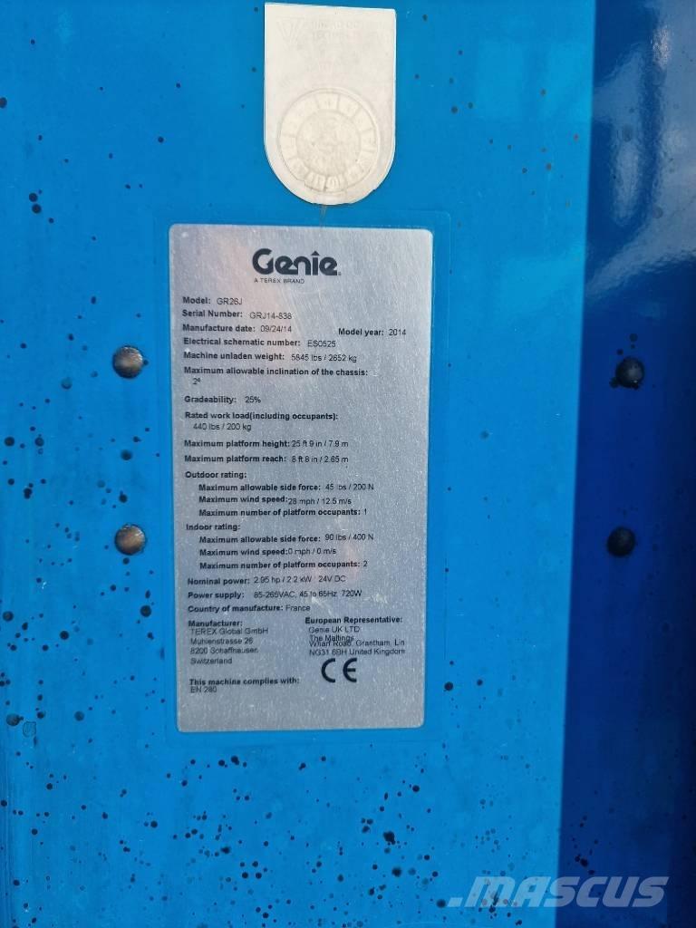 Genie GR 26 J Used Personnel lifts and access elevators