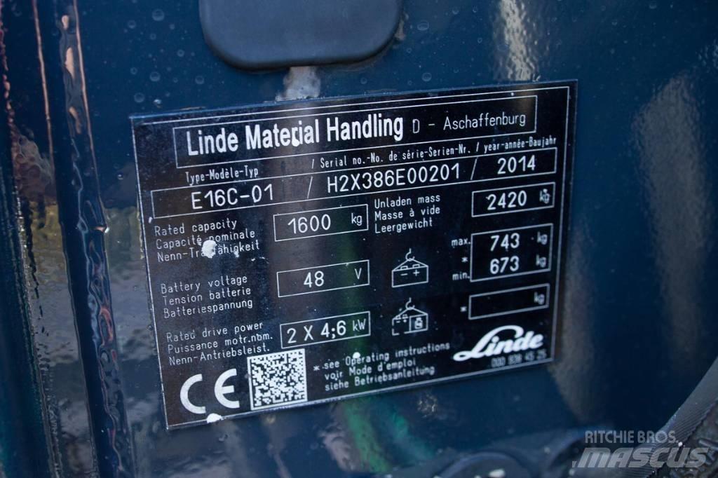 Linde E 16 Electric forklift trucks
