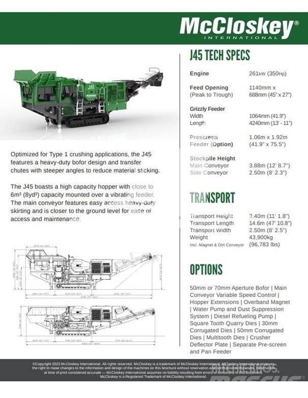 McCloskey J45 Crushers