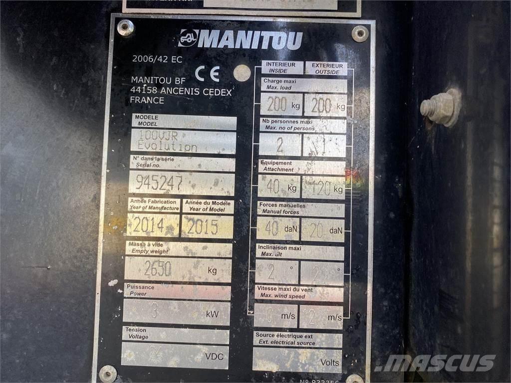 Manitou 100VJR Used Personnel lifts and access elevators
