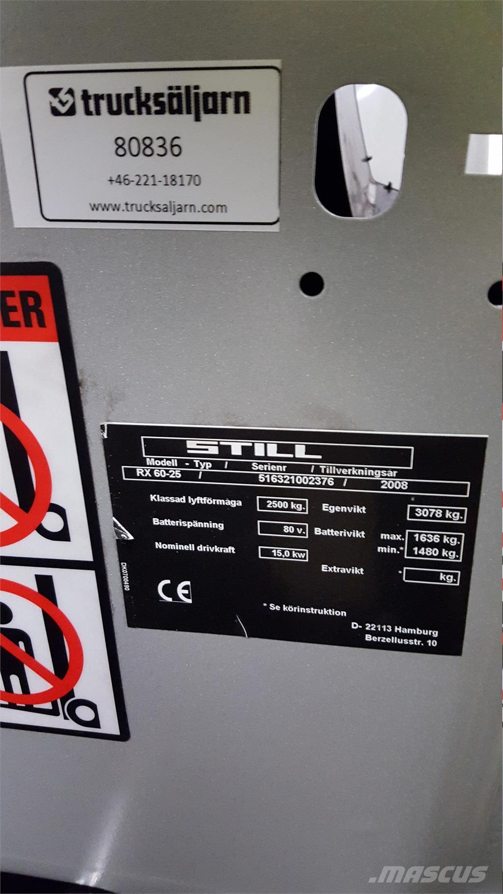 Still RX60-25 Electric forklift trucks