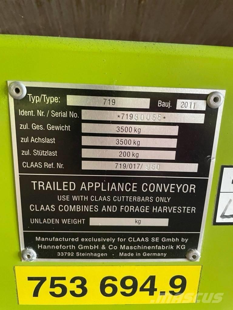 CLAAS V 750 Combine harvester heads