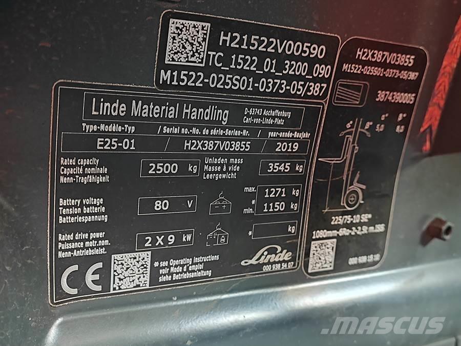 Linde E25-01 Electric forklift trucks