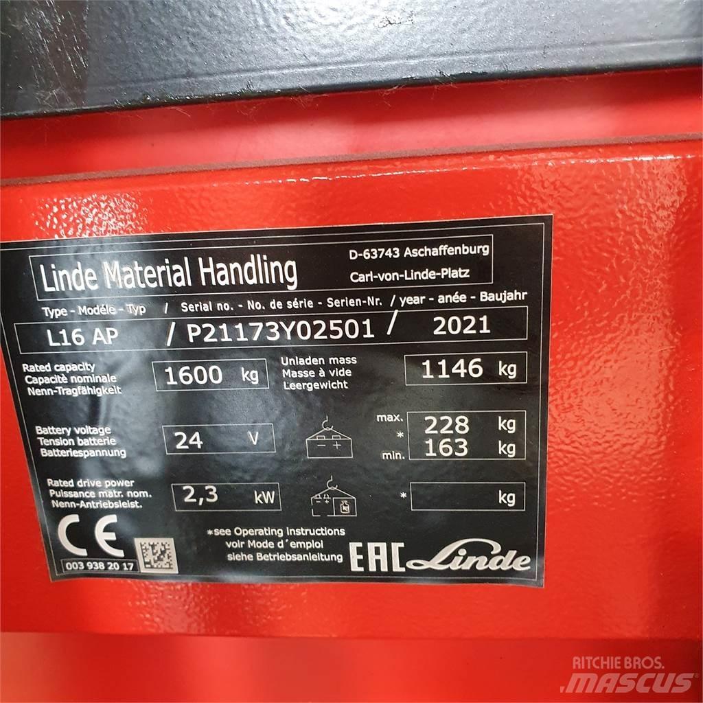 Linde L16APi Pedestrian stacker