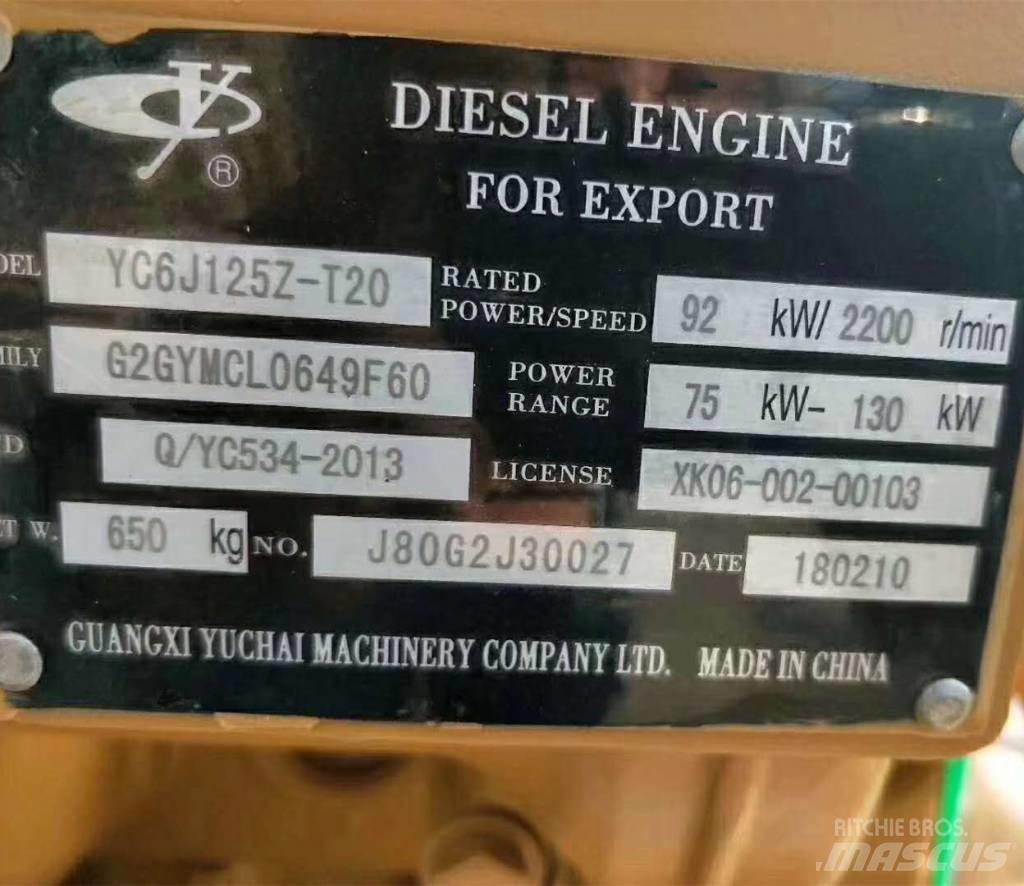 Yuchai YC6J125Z-T20 Engines