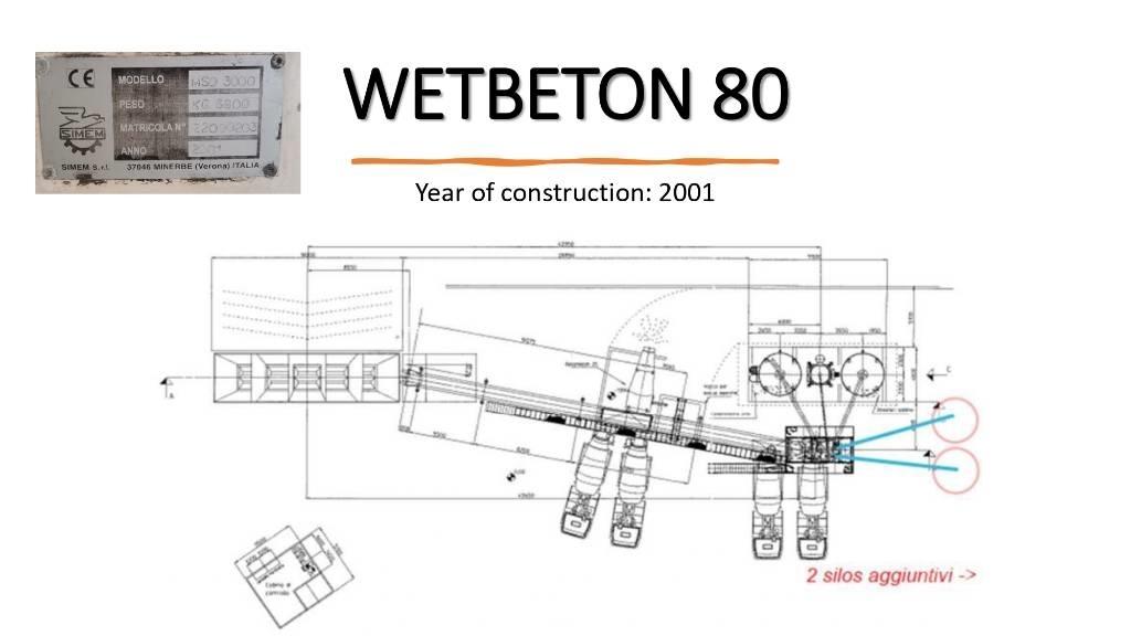  SIMEM WETBETON 80 Concrete Batching Plants