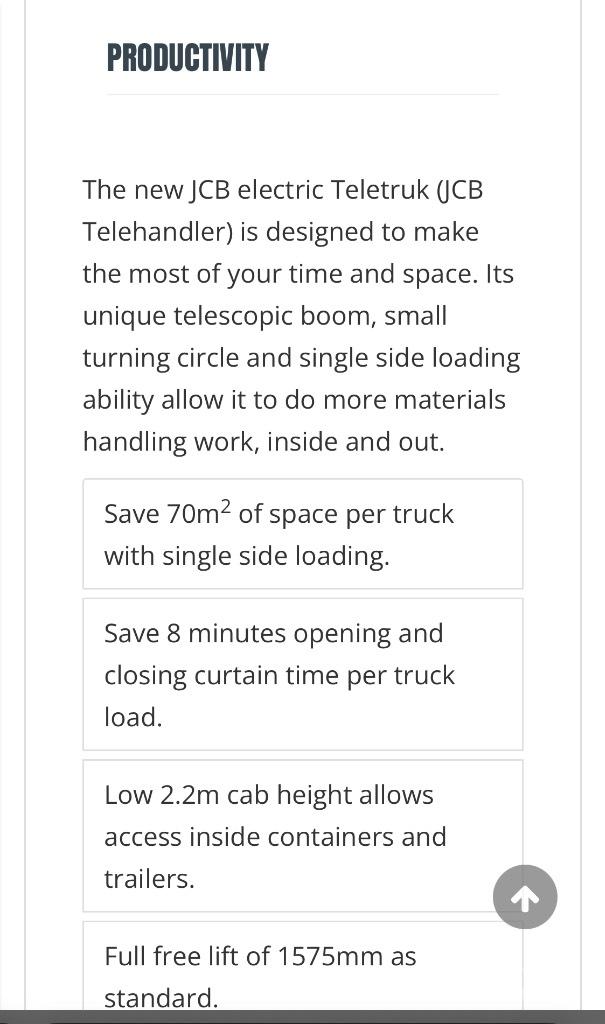 JCB 30-19 E Electric forklift trucks