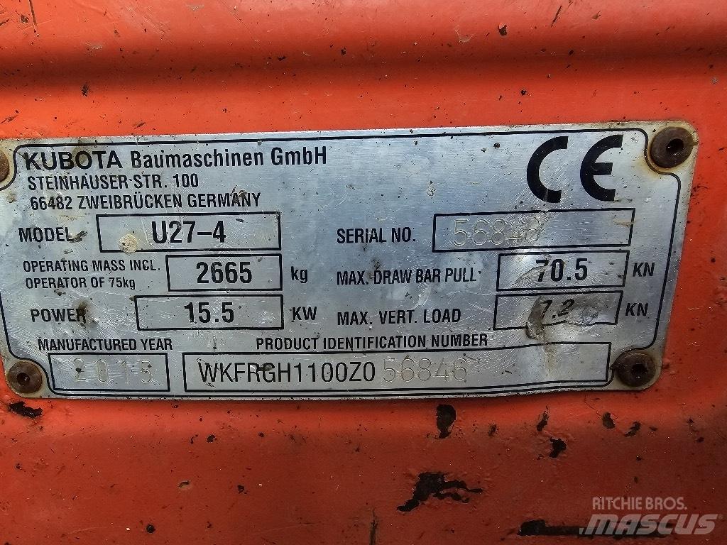 Kubota U 27-4 Mini excavators < 7t (Mini diggers)