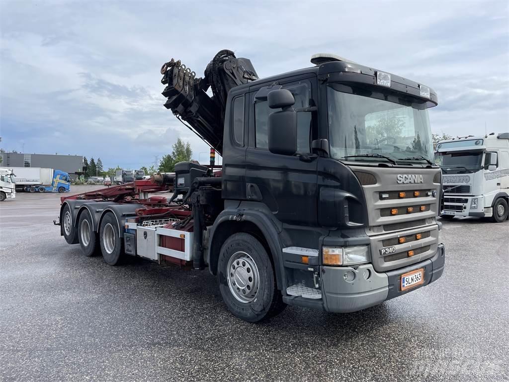 Scania P340 8x4 Truck mounted cranes