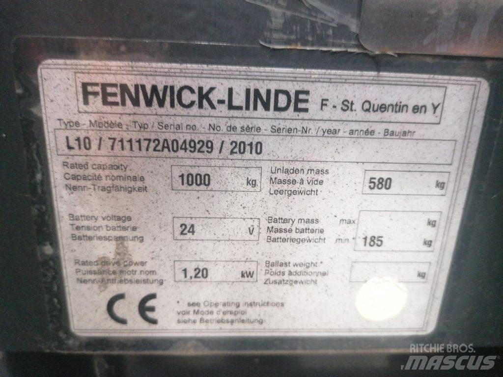 Linde L10 Pedestrian stacker