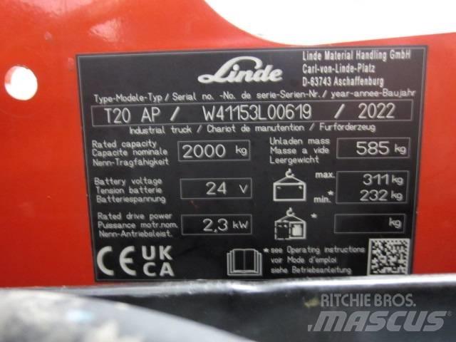 Linde T20AP Low lift with platform