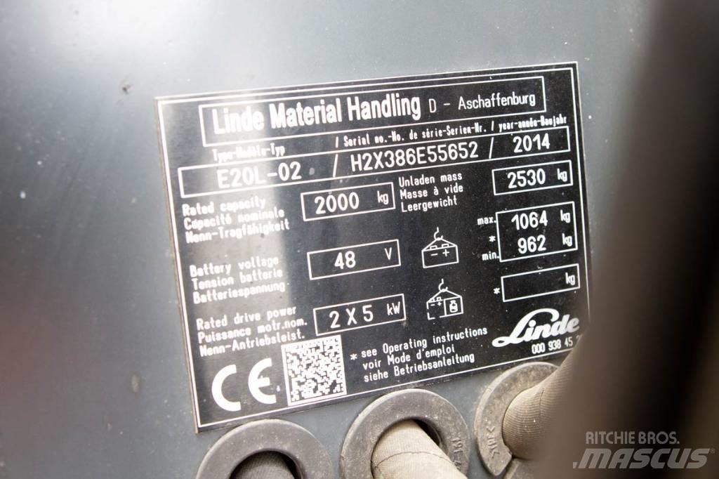 Linde E20L-02 Electric forklift trucks