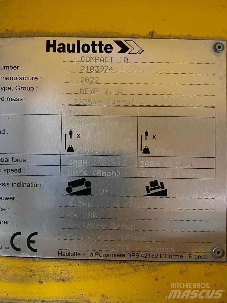 Haulotte Compact 10 Scissor lifts