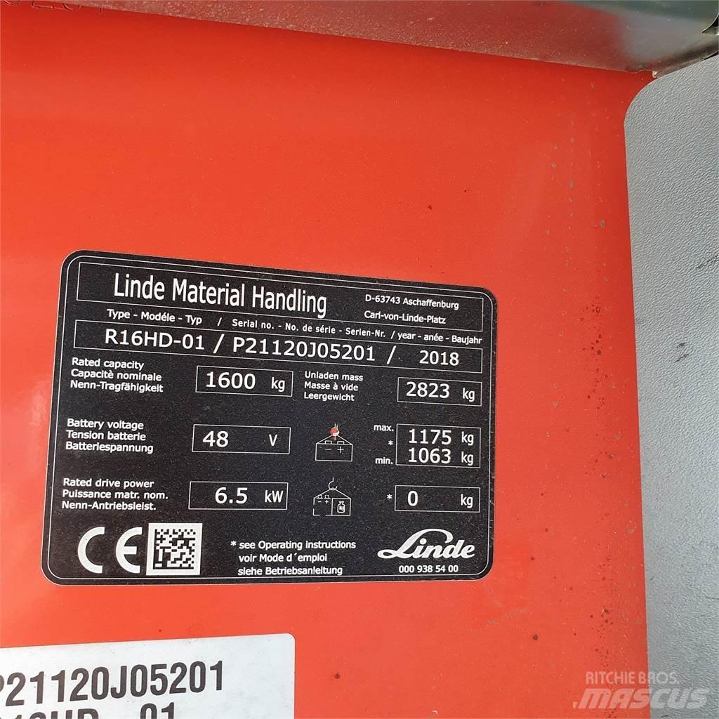Linde R16HD Reach truck
