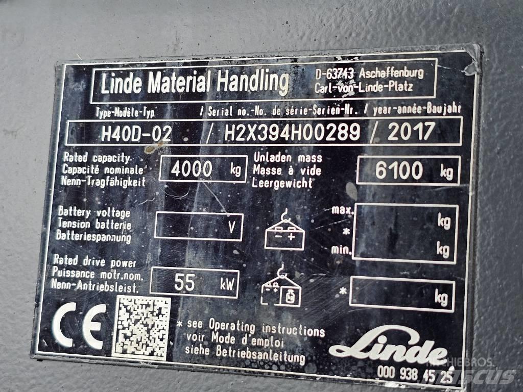 Linde H40D-02 Diesel trucks