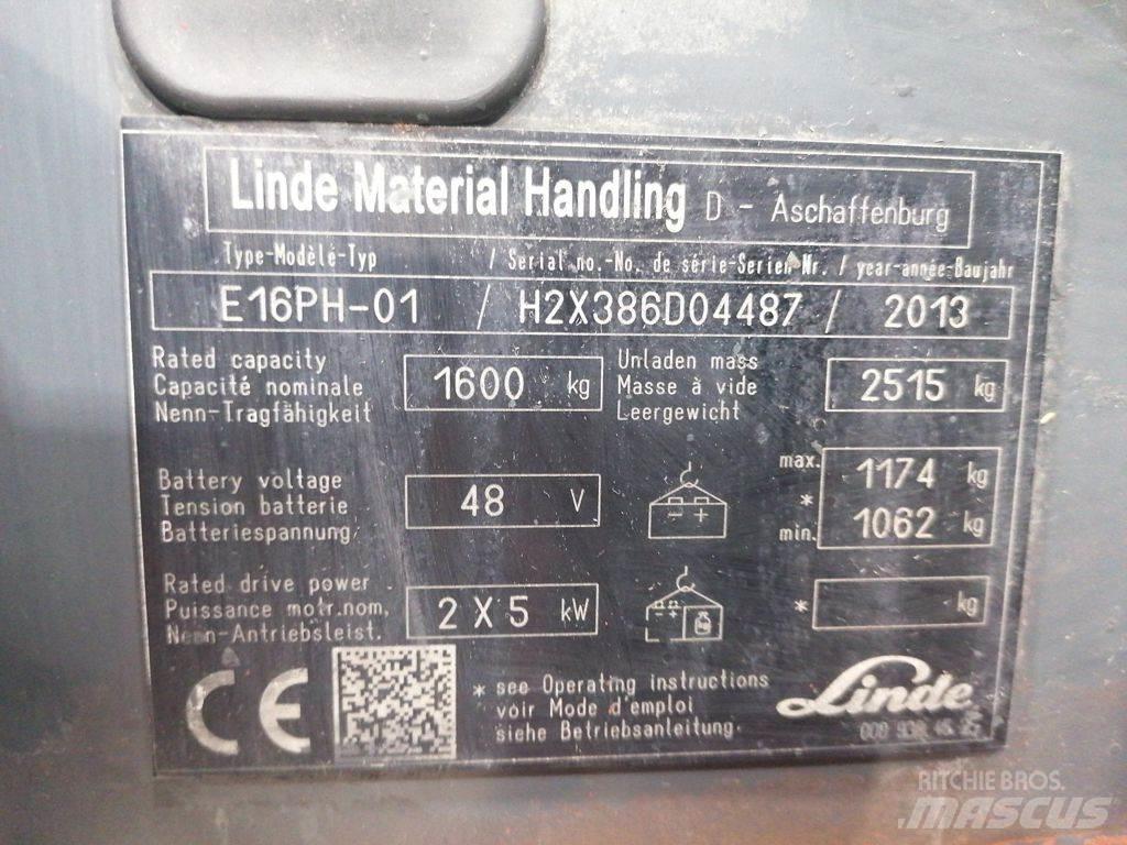 Linde E16PH-01 Electric forklift trucks