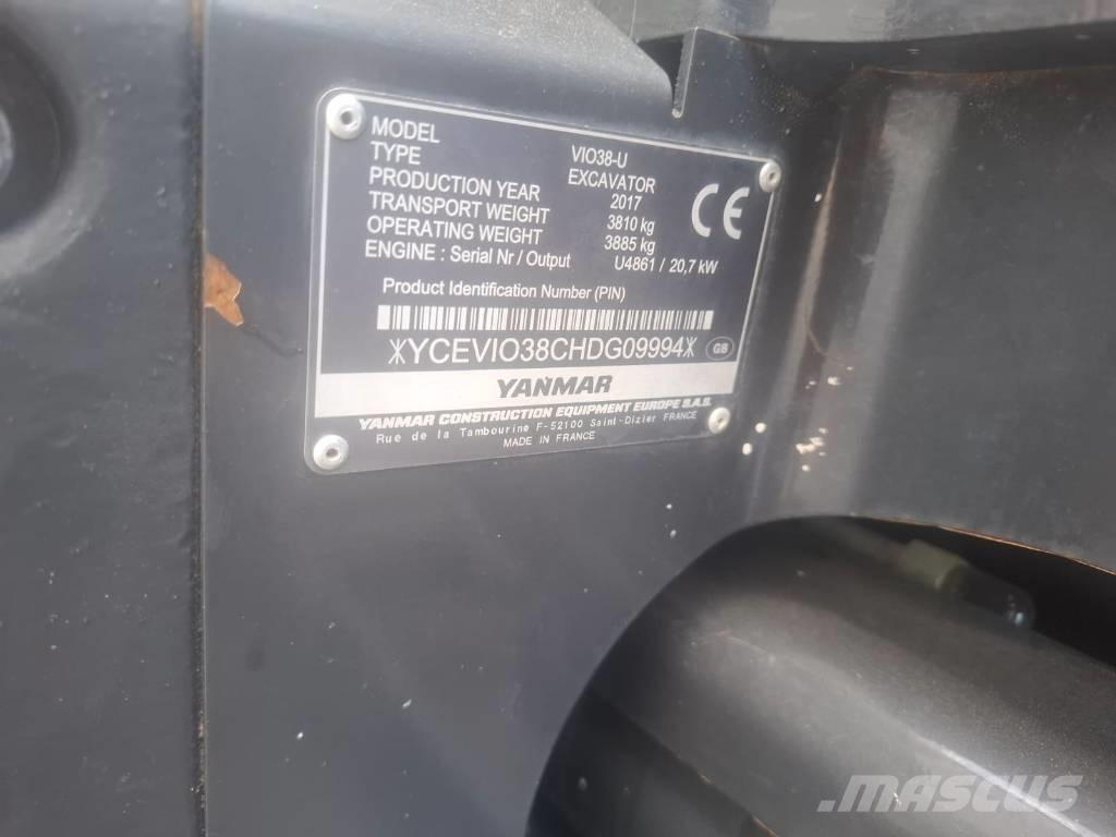 Yanmar Vio 38-U Mini excavators < 7t (Mini diggers)