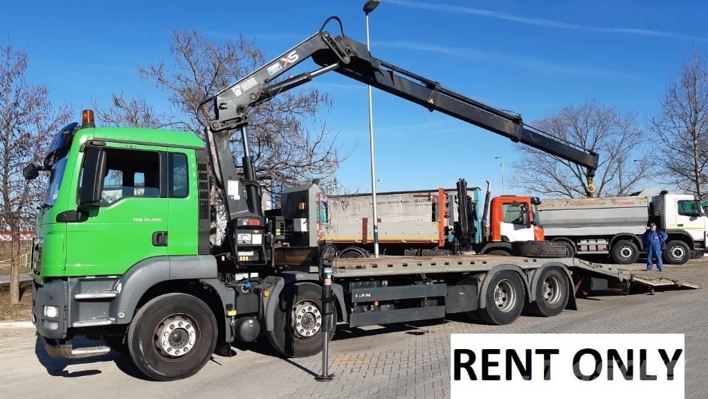 MAN TGS 35.360  rent Beavertail Flatbed / winch trucks