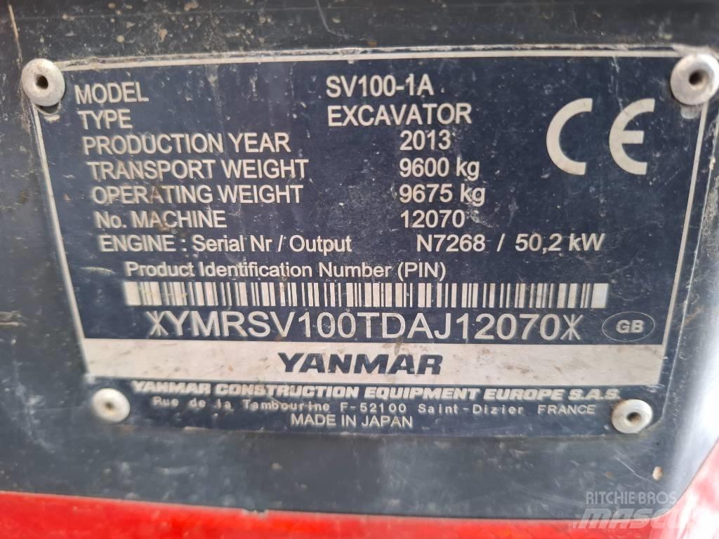 Yanmar SV100-1A Mini excavators  7t - 12t