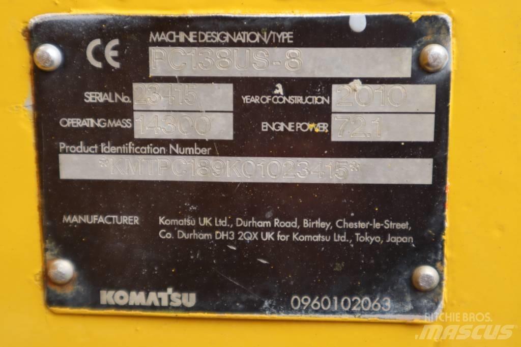 Komatsu PC138US-8 Crawler excavators