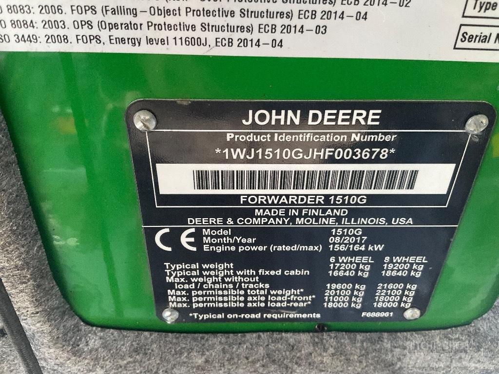 John Deere 1510G Forwarders