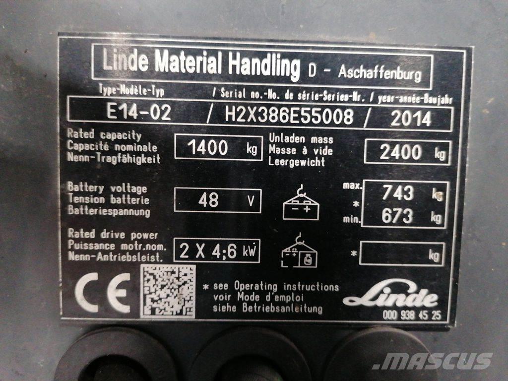 Linde E14-02 Electric forklift trucks