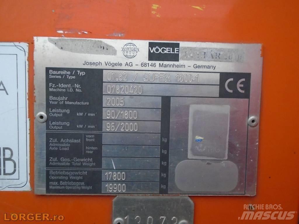 Vögele Super 1600 Asphalt pavers