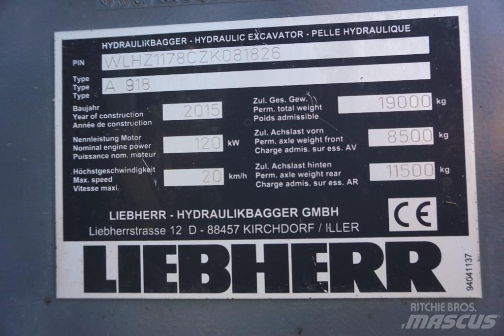 Liebherr A 918 Wheeled excavators