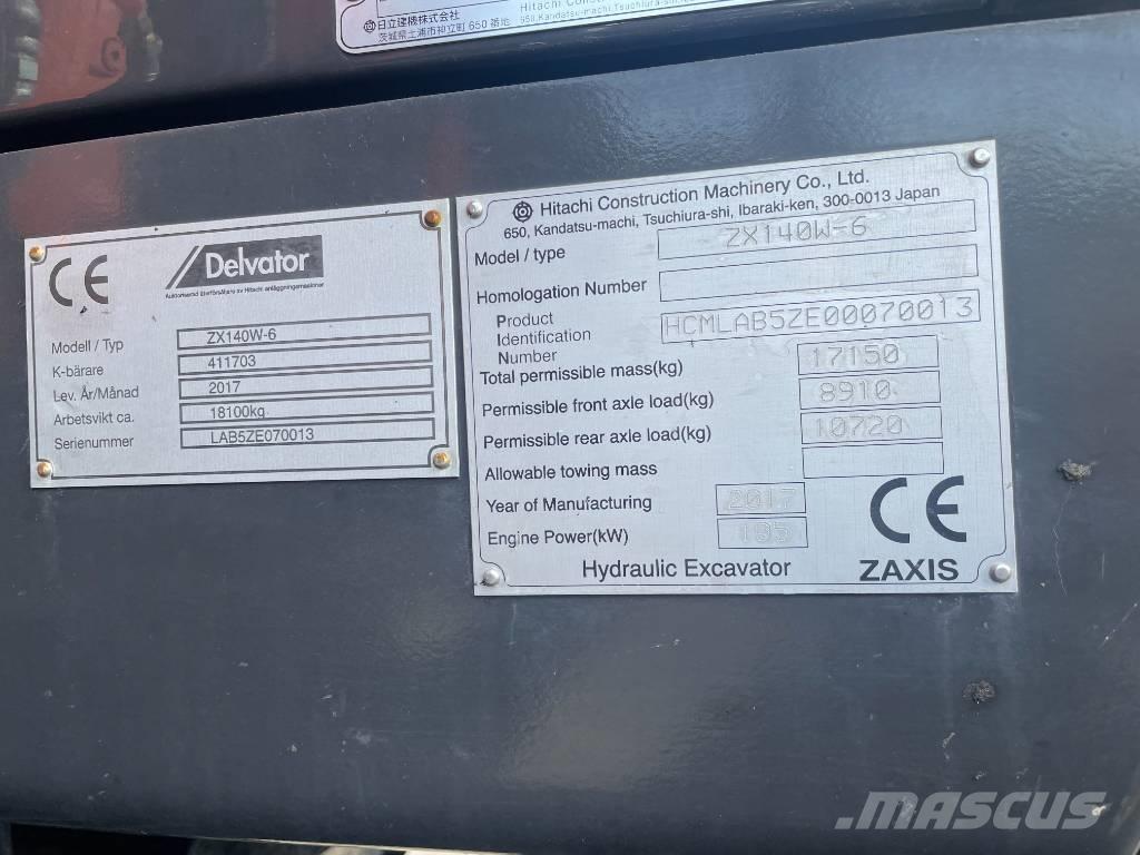 Hitachi 140W Wheeled excavators